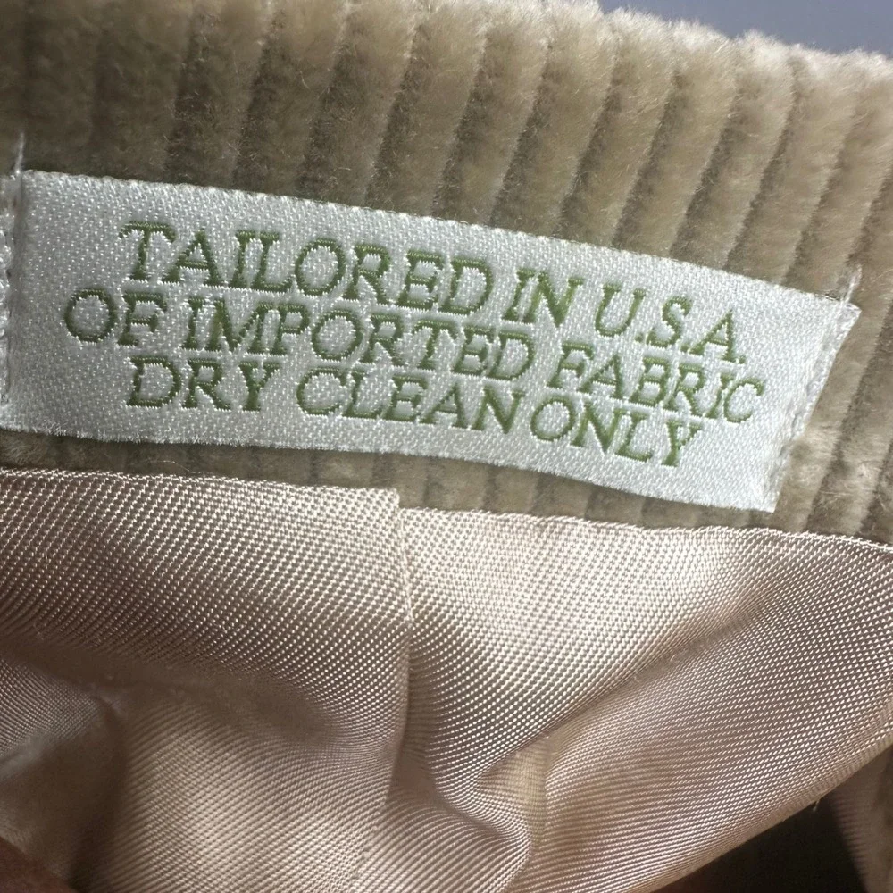 Orvis Mens Tan Corduroy Blazer 44R Elbow Patches Cotton Sport Coat Tailored USA